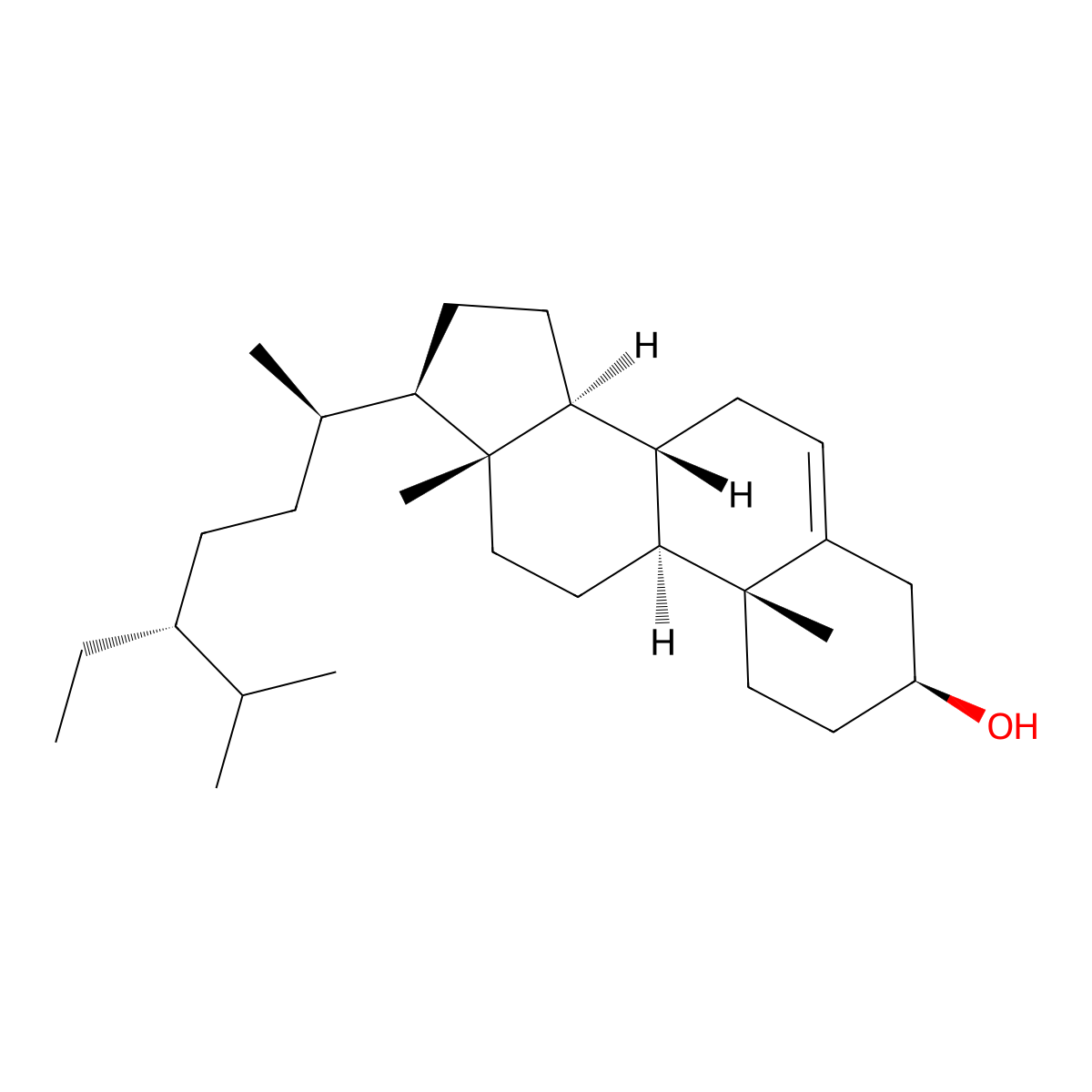 (-)-beta-Sitosterol molecular structure, CAS 5779-62-4