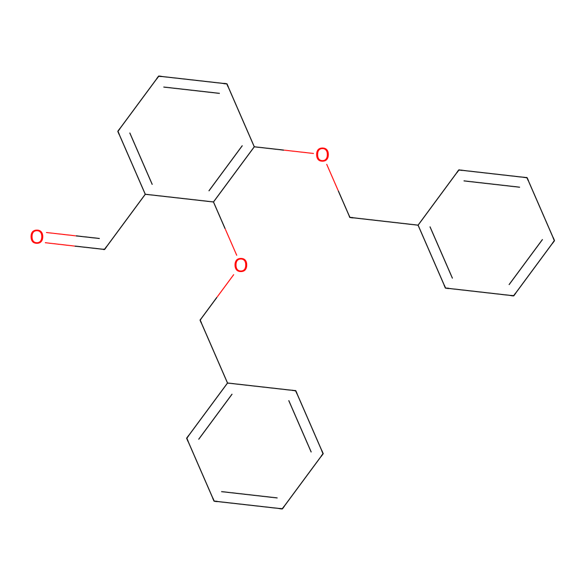 Dibenzyloxybenzaldehyde molecular structure, CAS 5779-91-9