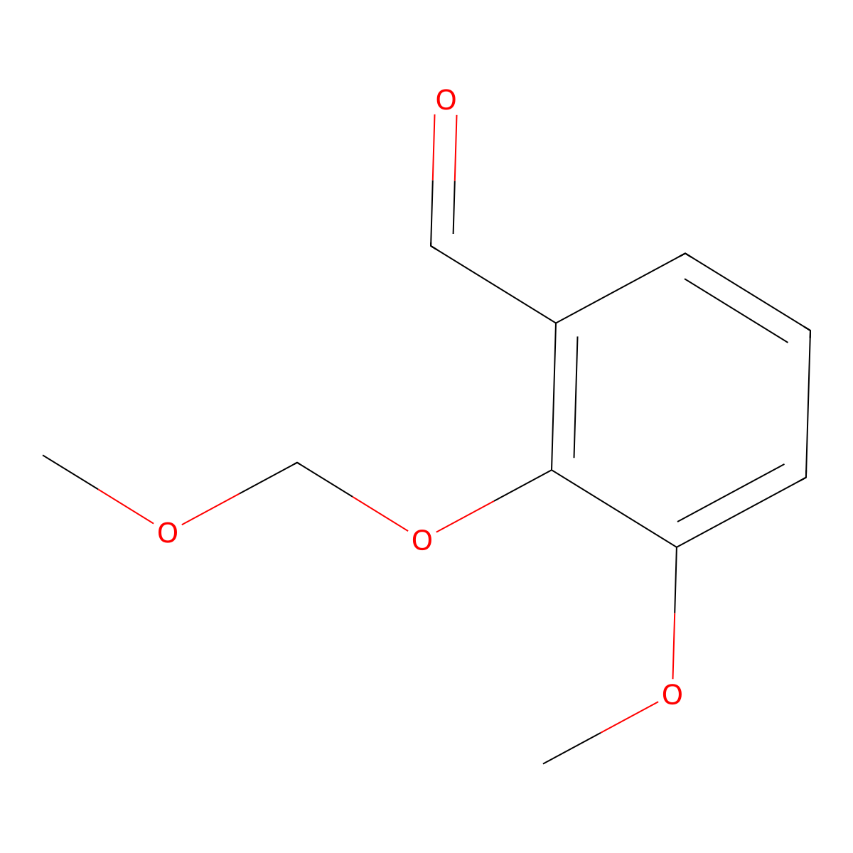 3-Methoxy-2-(methoxymethoxy)benzaldehyde molecular structure, CAS 5779-96-4