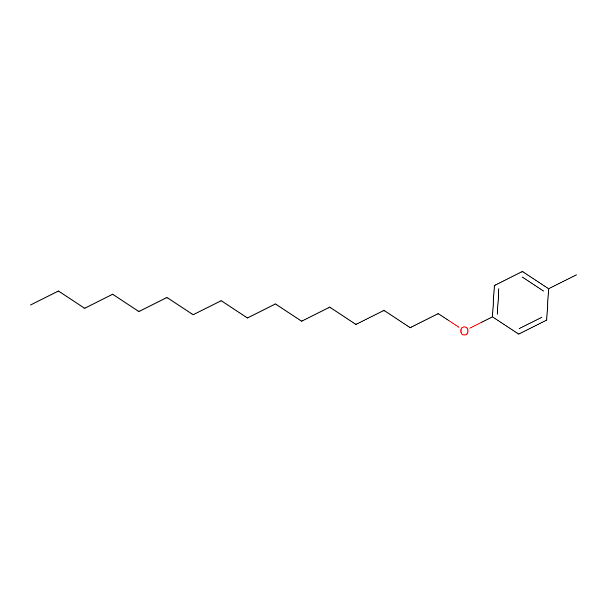 Hexadecyl 4-methylphenyl ether molecular structure, CAS 57792-42-4