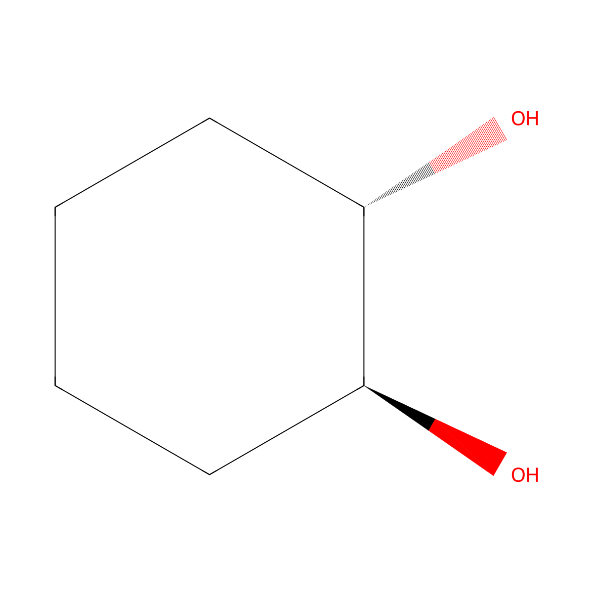 1,2-Cyclohexanediol, (1S-trans)- molecular structure, CAS 57794-08-8