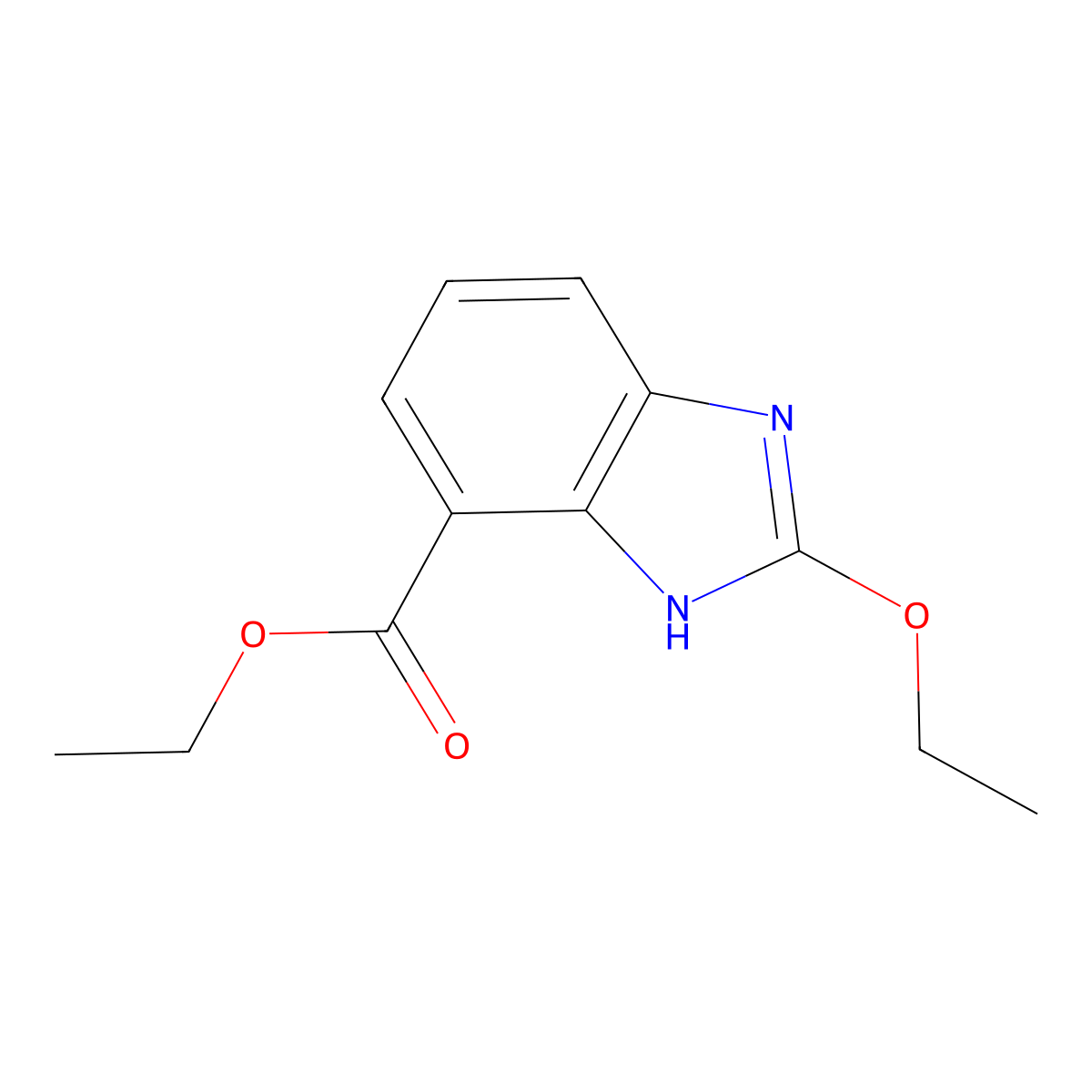 Ethyl 2-ethoxy-1H-benzo[d]imidazole-7-carboxylate molecular structure, CAS 577957-02-9