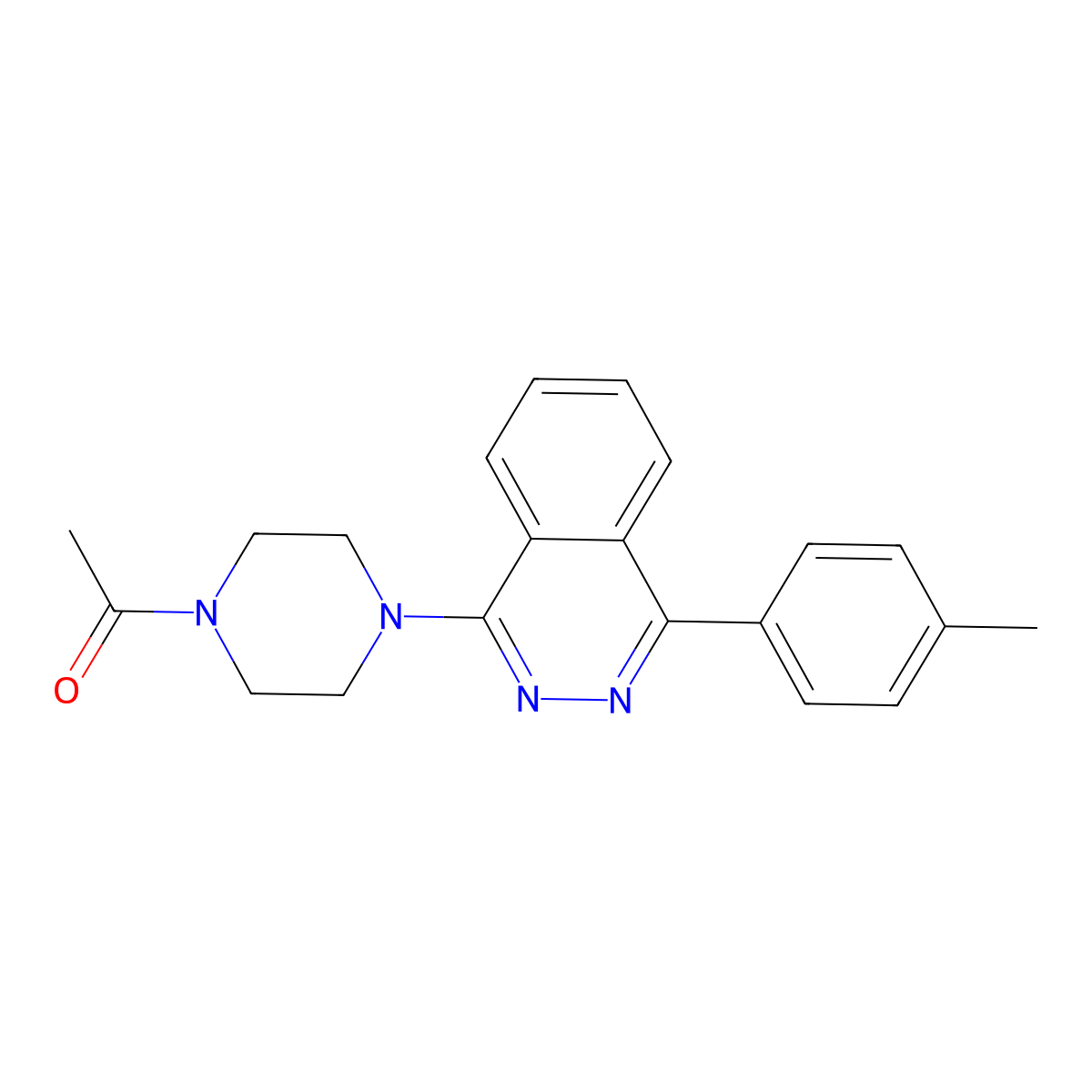1-[4-[4-(4-Methylphenyl)phthalazin-1-yl]piperazin-1-yl]ethanone molecular structure, CAS 577959-65-0