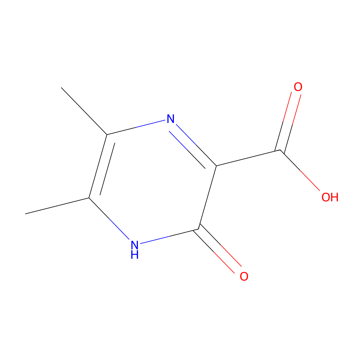 5,6-Dimethyl-3-oxo-3,4-dihydropyrazine-2-carboxylic acid molecular structure, CAS 57796-64-2