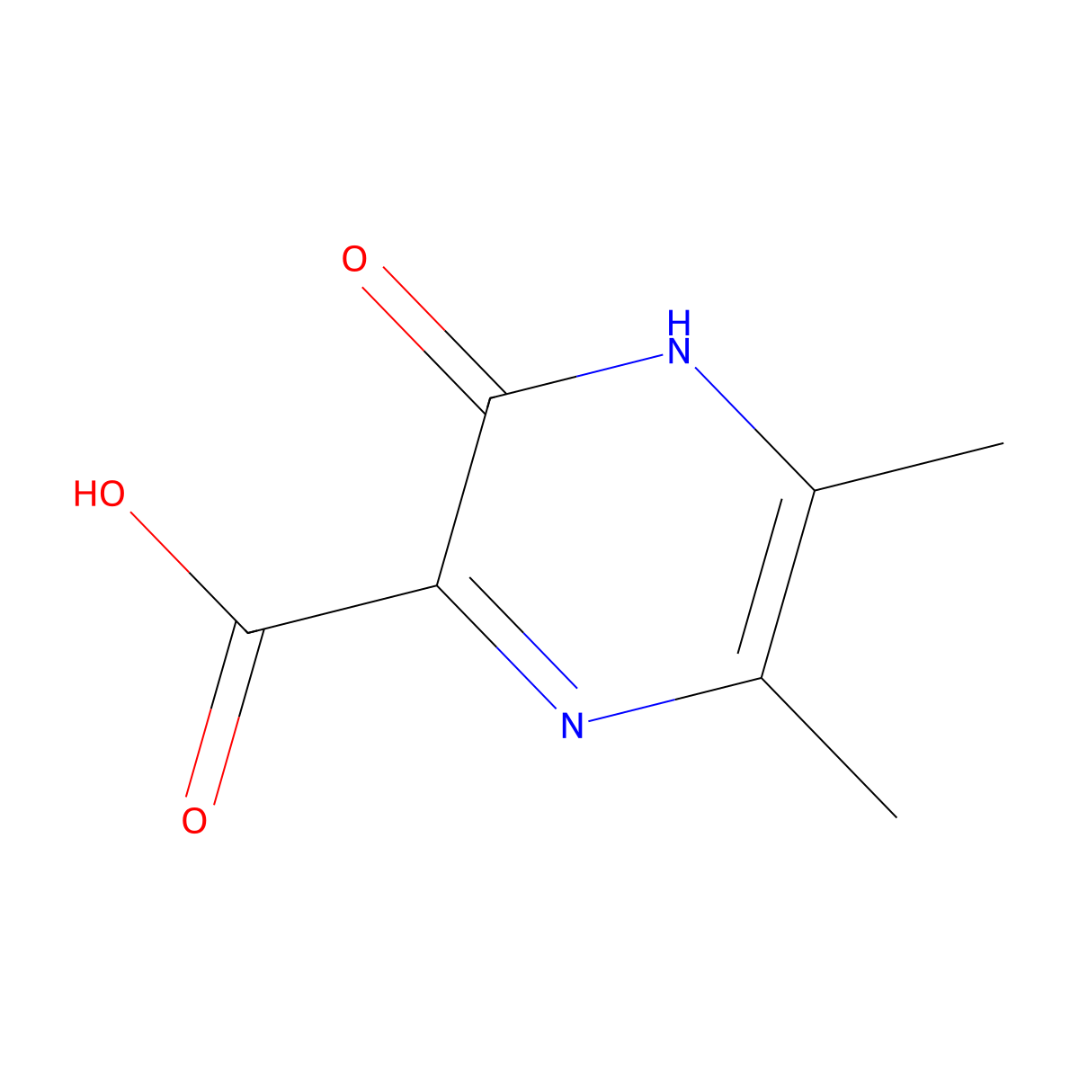 5,6-Dimethyl-3-oxo-3,4-dihydropyrazine-2-carboxylic acid molecular structure, CAS 57796-64-2