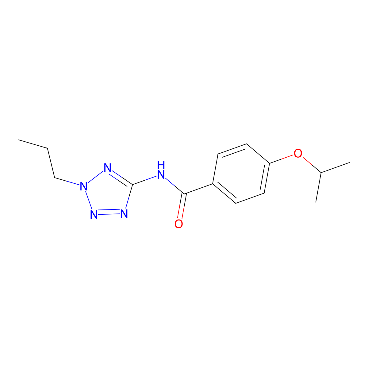 4-propan-2-yloxy-N-(2-propyltetrazol-5-yl)benzamide molecular structure, CAS 577960-77-1
