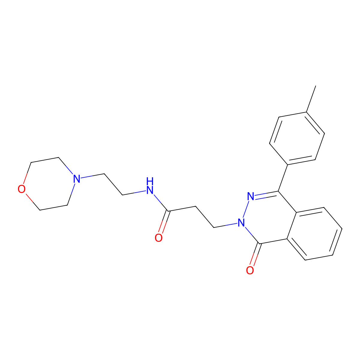 3-[4-(4-methylphenyl)-1-oxophthalazin-2-yl]-N-(2-morpholin-4-ylethyl)propanamide molecular structure, CAS 577963-28-1