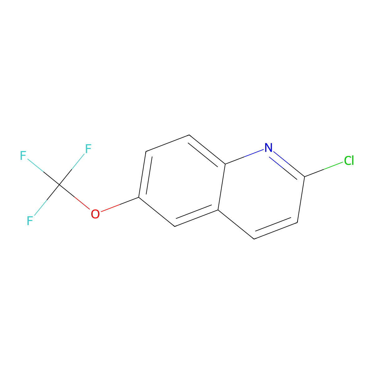 2-Chloro-6-(trifluoromethoxy)quinoline molecular structure, CAS 577967-67-0