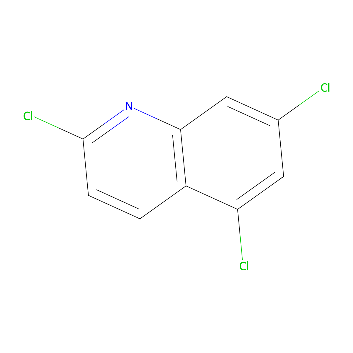 2,5,7-Trichloroquinoline molecular structure, CAS 577967-74-9