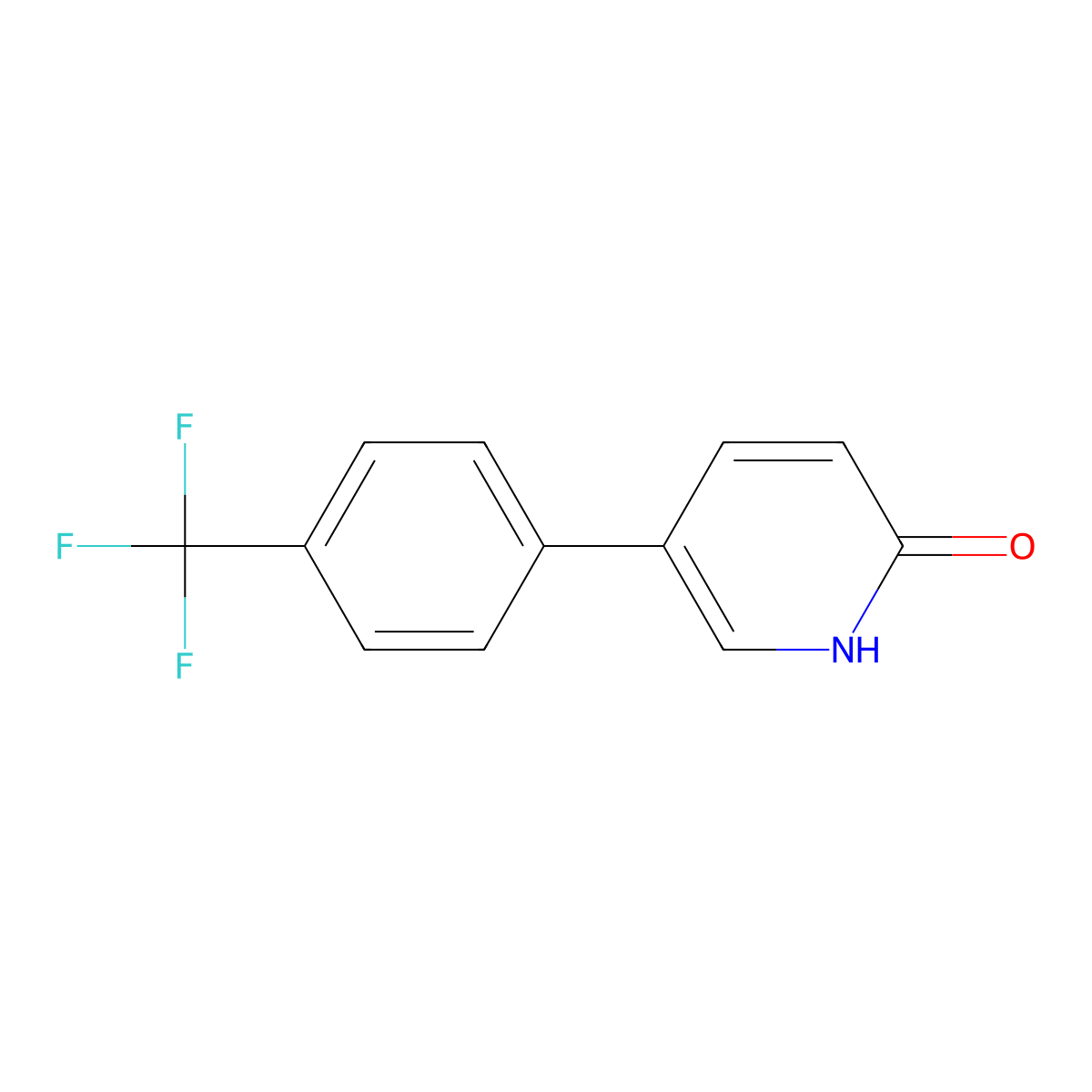 2-Hydroxy-5-(4-trifluoromethylphenyl)pyridine molecular structure, CAS 577967-77-2