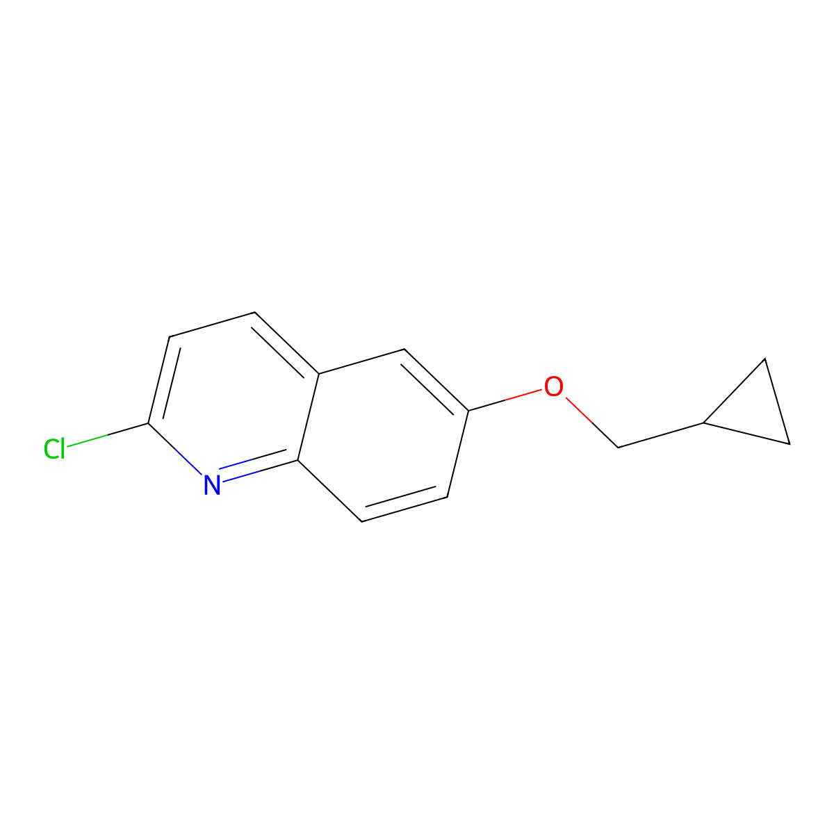 2-Chloro-6-(cyclopropylmethoxy)quinoline molecular structure, CAS 577967-88-5