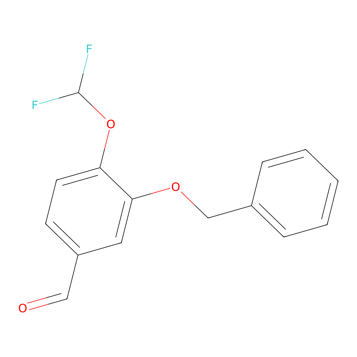 3-(Benzyloxy)-4-(difluoromethoxy)benzaldehyde molecular structure, CAS 577968-58-2