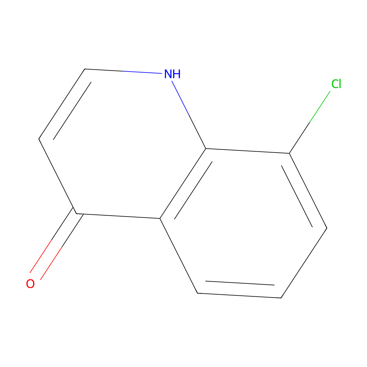 8-Chloro-4-hydroxyquinoline molecular structure, CAS 57797-97-4