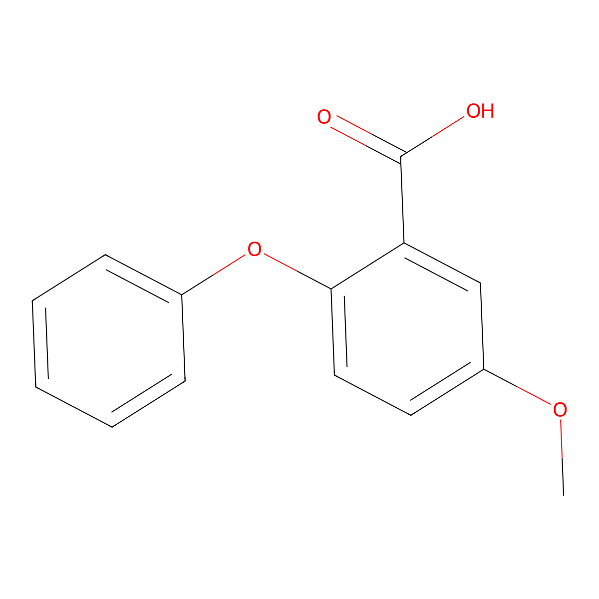 5-Methoxy-2-phenoxybenzoic acid molecular structure, CAS 577973-42-3