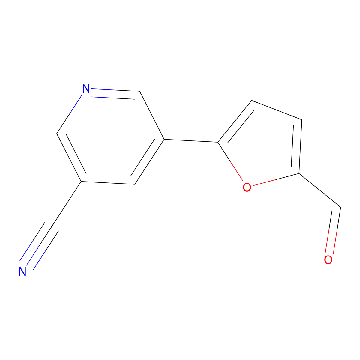 5-(5-Formylfuran-2-yl)nicotinonitrile molecular structure, CAS 577975-32-7