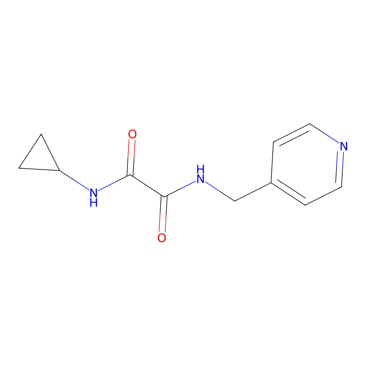 N'-cyclopropyl-N-(pyridin-4-ylmethyl)oxamide molecular structure, CAS 577981-09-0