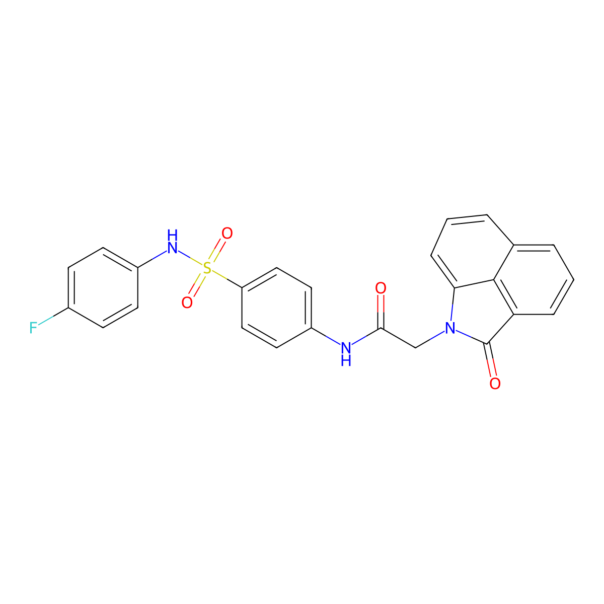 N-{4-[(4-fluoroanilino)sulfonyl]phenyl}-2-(2-oxobenzo[cd]indol-1(2H)-yl)acetamide molecular structure, CAS 577981-28-3