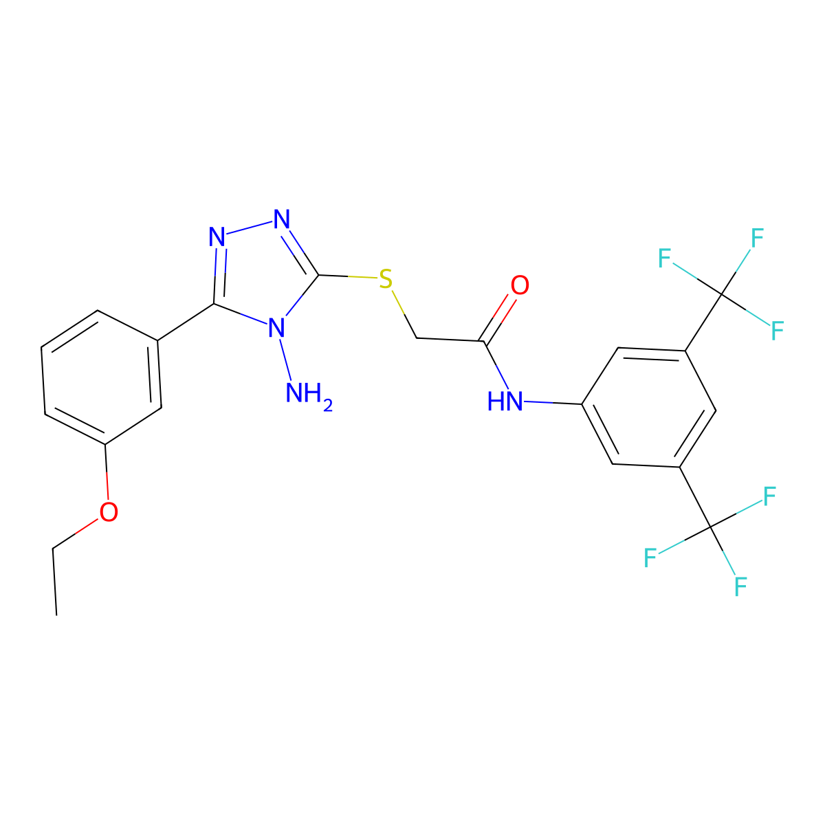 C20H17F6N5O2S molecular structure, CAS 577981-63-6