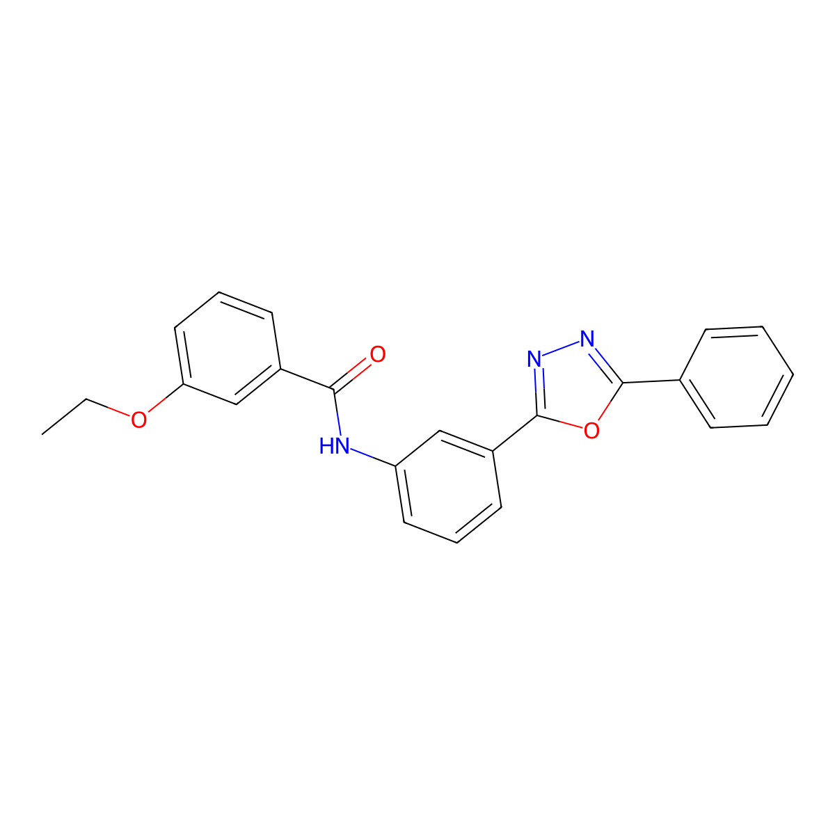 3-ethoxy-N-[3-(5-phenyl-1,3,4-oxadiazol-2-yl)phenyl]benzamide molecular structure, CAS 577982-69-5