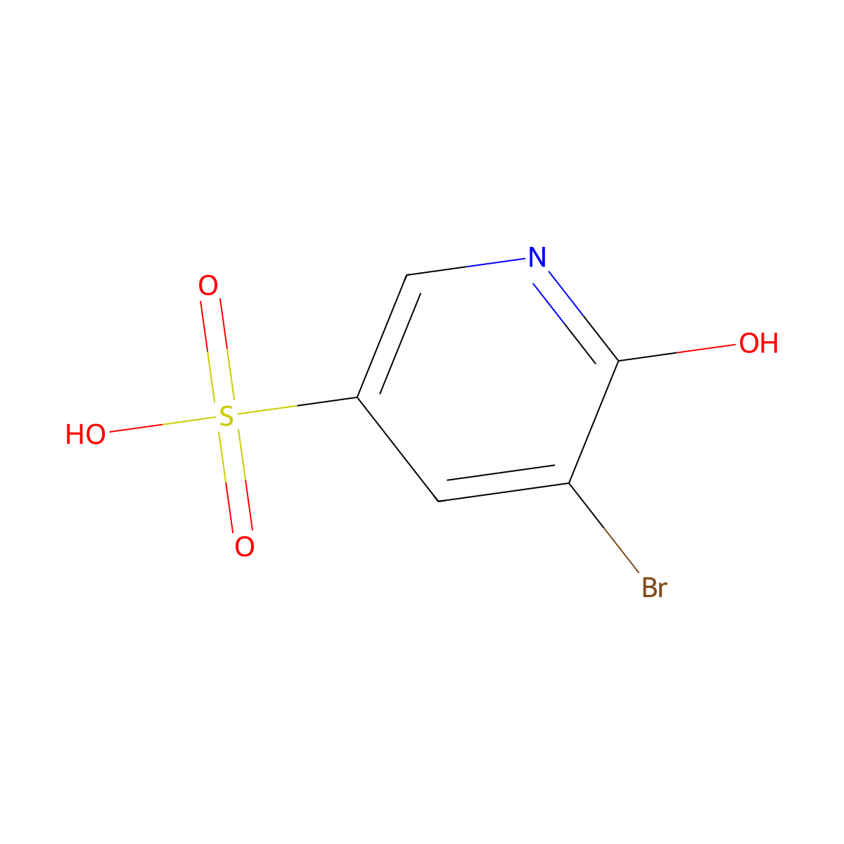 5-Bromo-6-hydroxypyridine-3-sulfonic acid molecular structure, CAS 577985-06-9