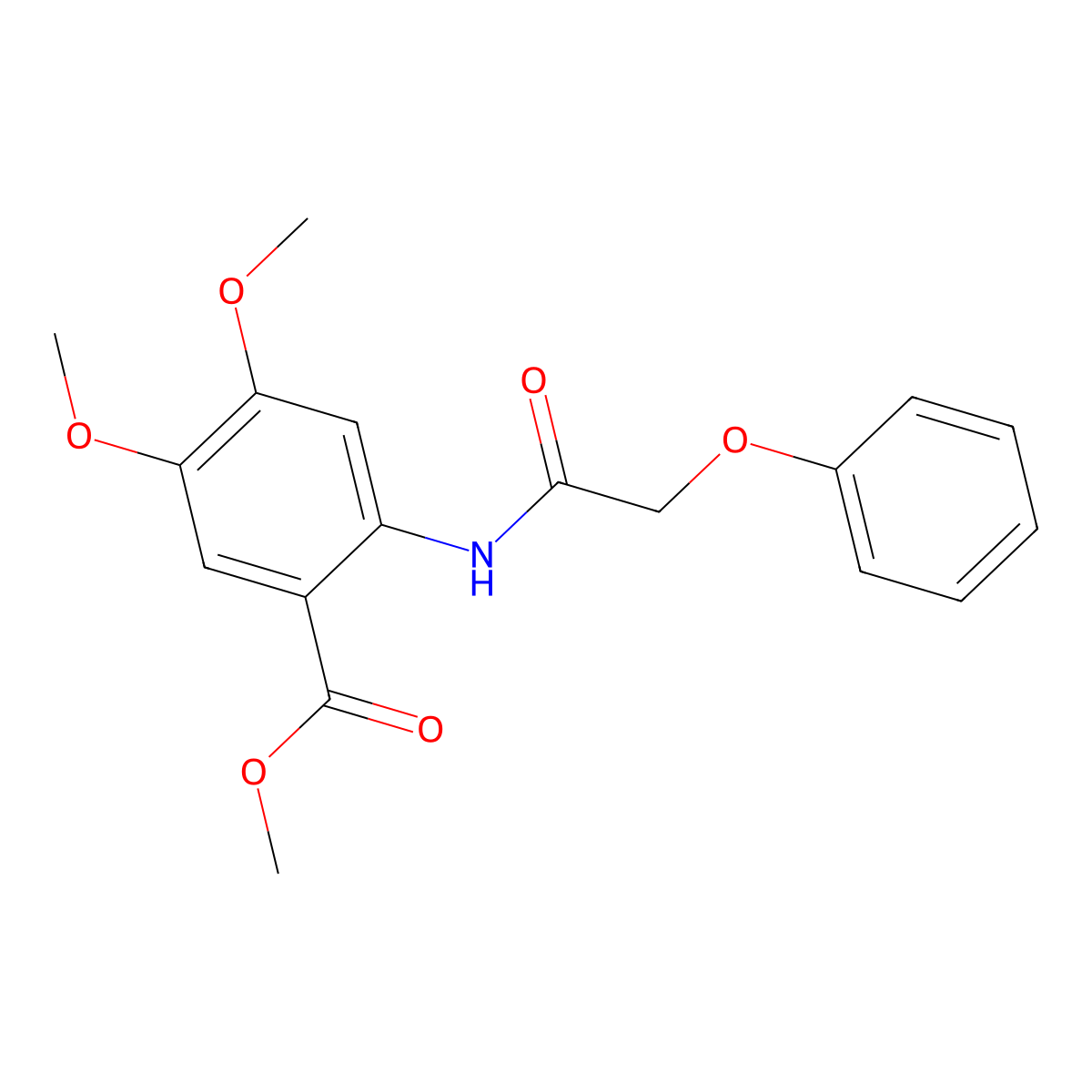 Methyl 4,5-dimethoxy-2-(2-phenoxyacetamido)benzoate molecular structure, CAS 577985-78-5