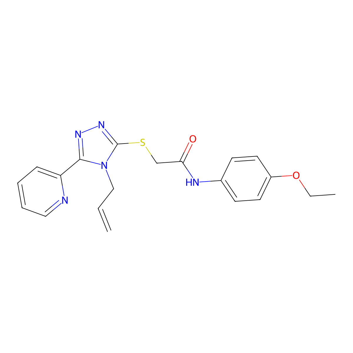 2-((4-Allyl-5-(2-pyridinyl)-4H-1,2,4-triazol-3-YL)sulfanyl)-N-(4-ethoxyphenyl)acetamide molecular structure, CAS 577986-73-3
