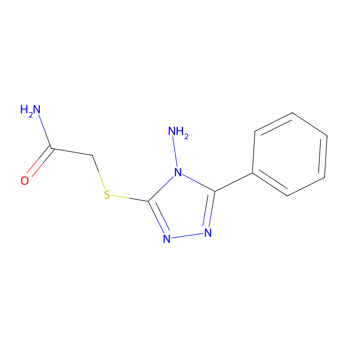 2-(4-Amino-5-phenyl-1,2,4-triazol-3-ylthio)acetamide molecular structure, CAS 577988-71-7