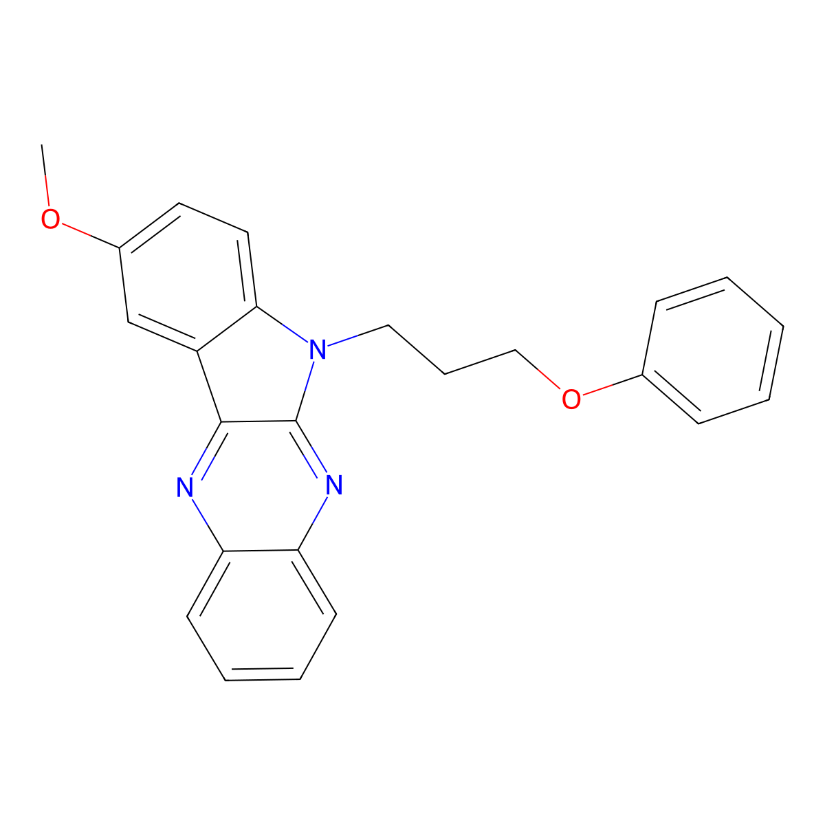 2-Methoxy-5-(3-phenoxypropyl)indolo[2,3-b]quinoxaline molecular structure, CAS 577990-16-0