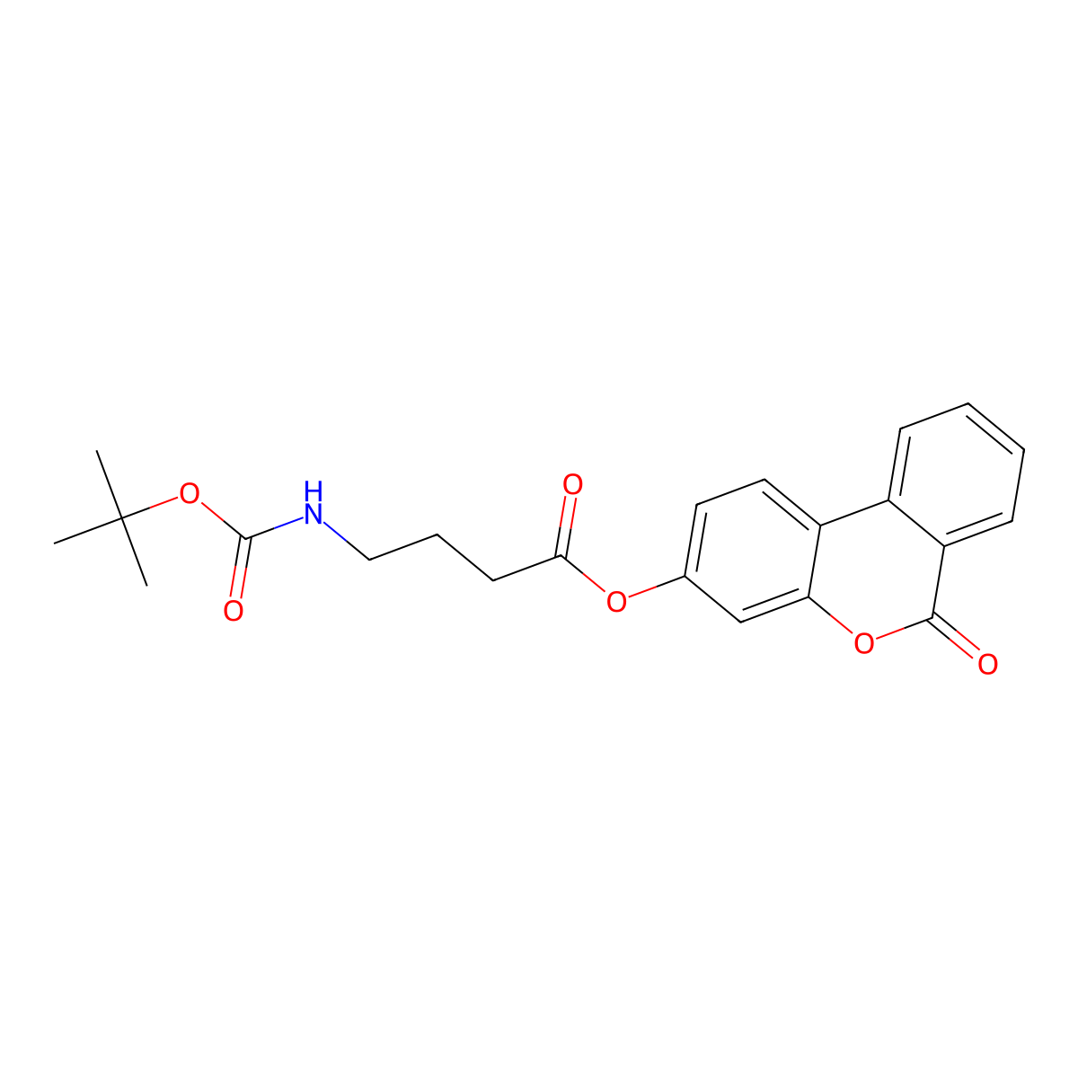 6-oxo-6H-benzo[c]chromen-3-yl 4-[(tert-butoxycarbonyl)amino]butanoate molecular structure, CAS 577999-40-7