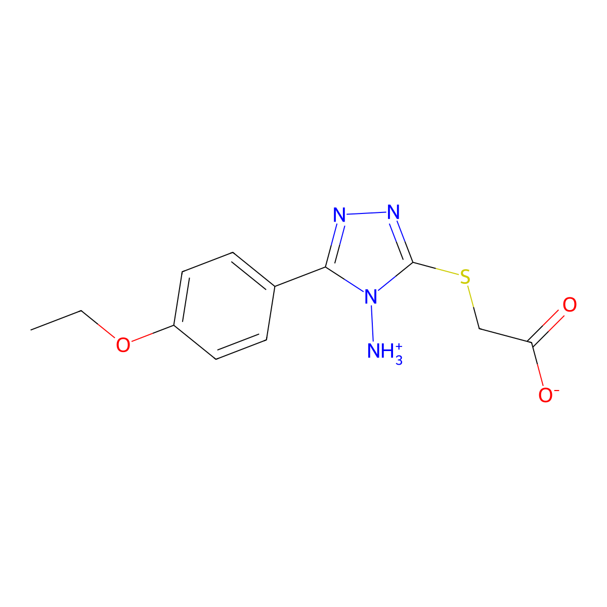 2-[4-Amino-5-(4-ethoxyphenyl)-1,2,4-triazol-3-ylthio]acetic acid molecular structure, CAS 577999-90-7