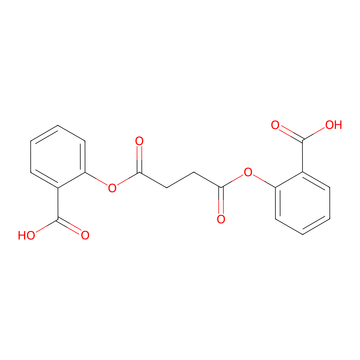 Diaspirin molecular structure, CAS 578-19-8