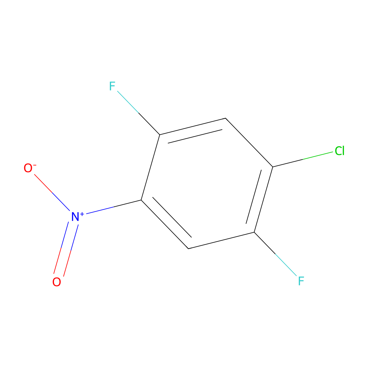 1-Chloro-2,5-difluoro-4-nitrobenzene molecular structure, CAS 578-28-9