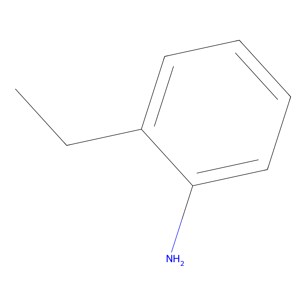 2-Ethylaniline molecular structure, CAS 578-54-1