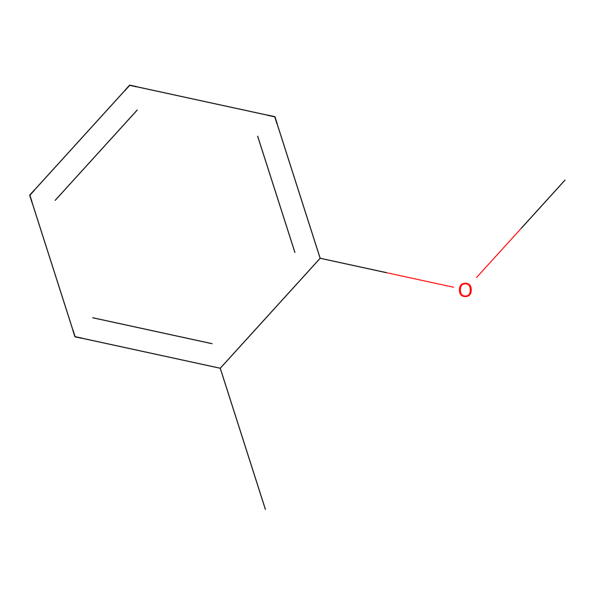 2-Methylanisole molecular structure, CAS 578-58-5