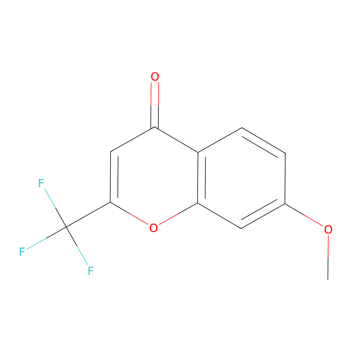 7-methoxy-2-(trifluoromethyl)-4H-chromen-4-one molecular structure, CAS 578-84-7