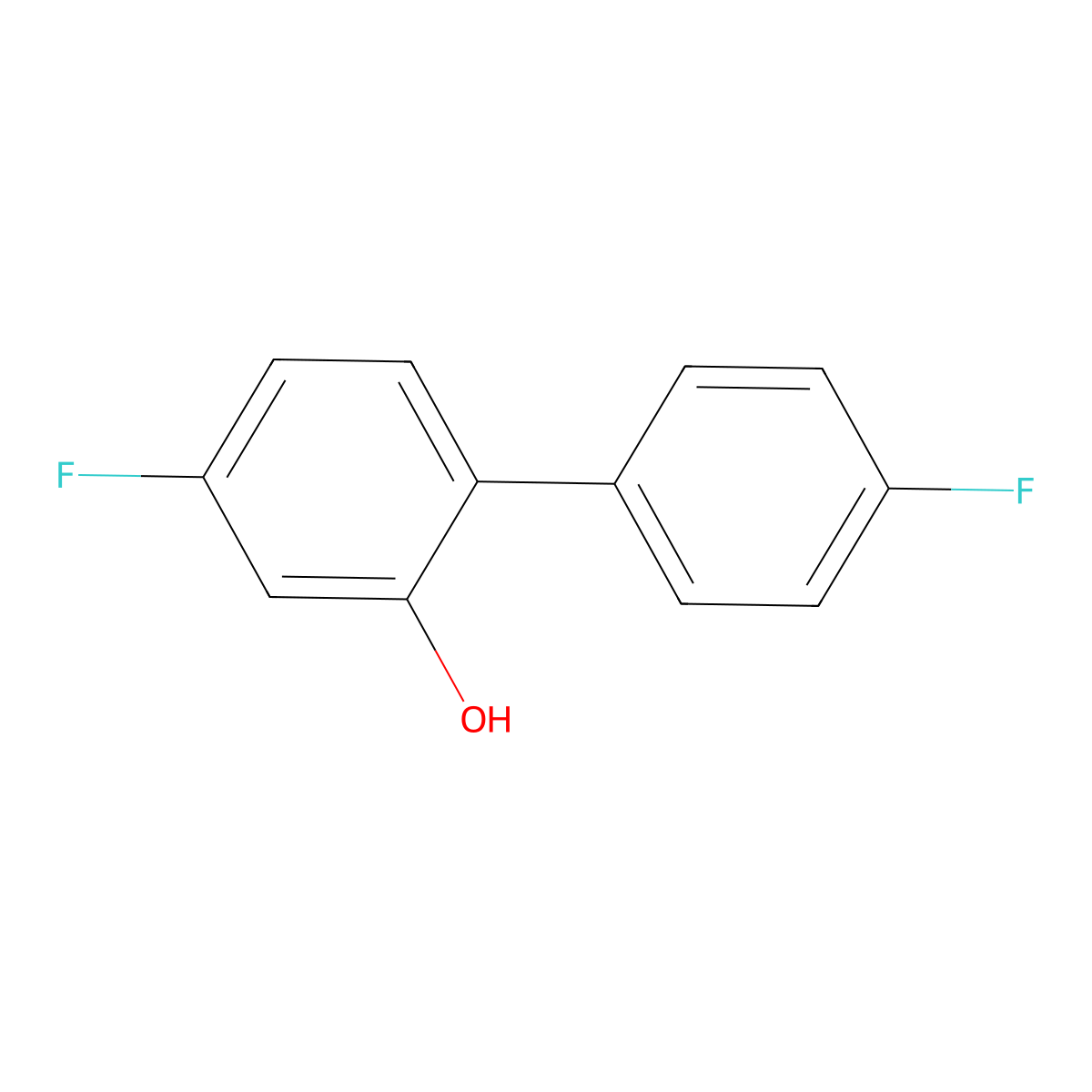 5-Fluoro-2-(4-fluorophenyl)phenol molecular structure, CAS 578-97-2