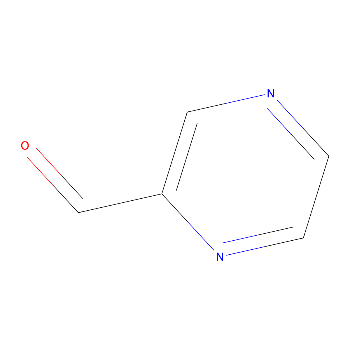 Pyrazine-2-carbaldehyde molecular structure, CAS 5780-66-5