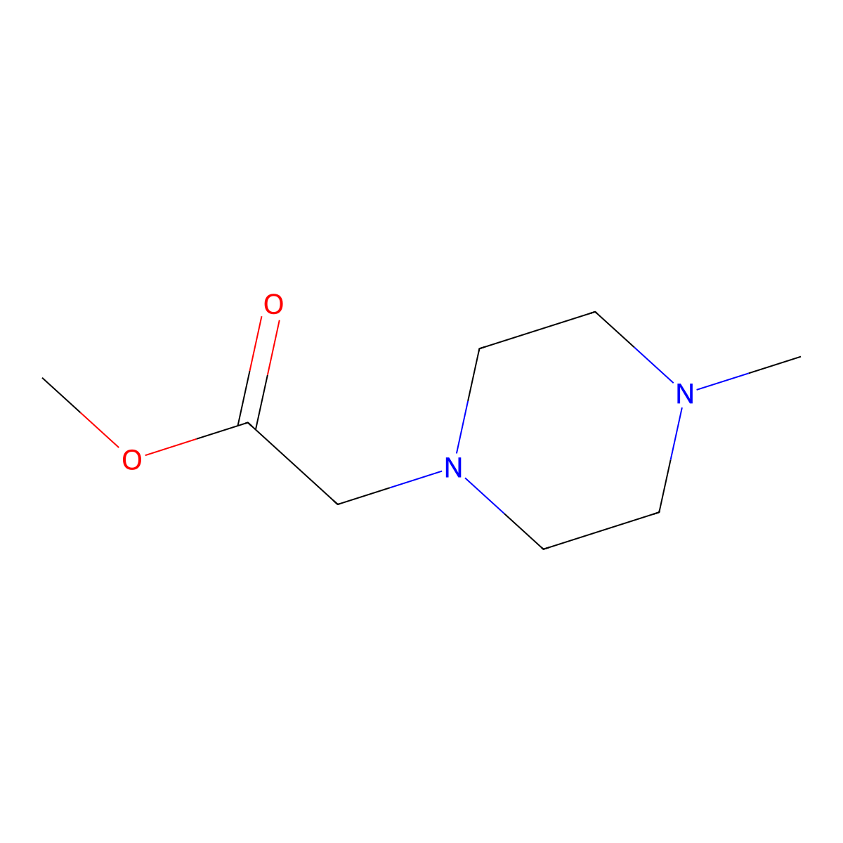 Methyl (4-methylpiperazin-1-yl)acetate molecular structure, CAS 5780-70-1
