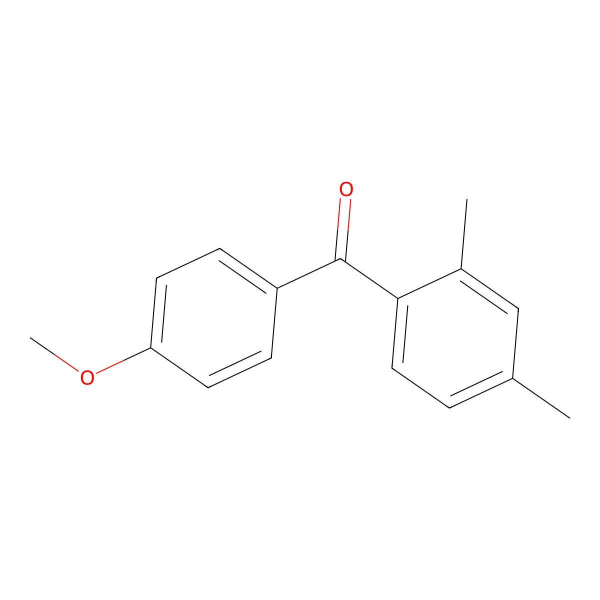 Benzophenone, 2,4-dimethyl-4'-methoxy- molecular structure, CAS 57800-66-5
