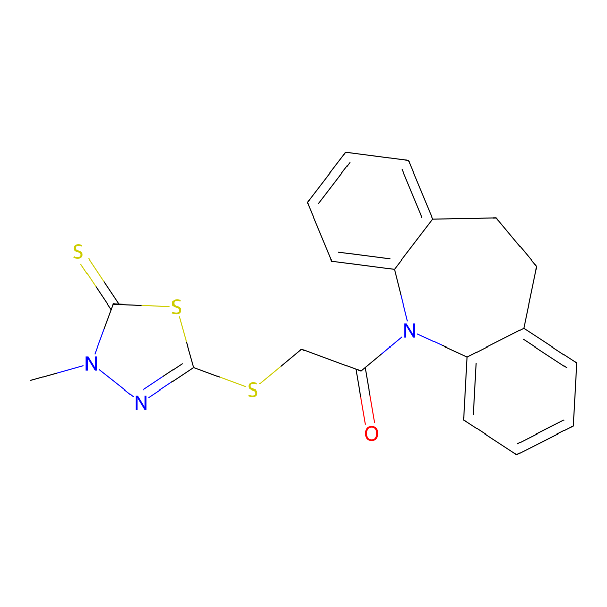 1-(10,11-dihydro-5H-dibenzo[b,f]azepin-5-yl)-2-[(4-methyl-5-thioxo-4,5-dihydro-1,3,4-thiadiazol-2-yl)sulfanyl]ethanone molecular structure, CAS 578000-69-8