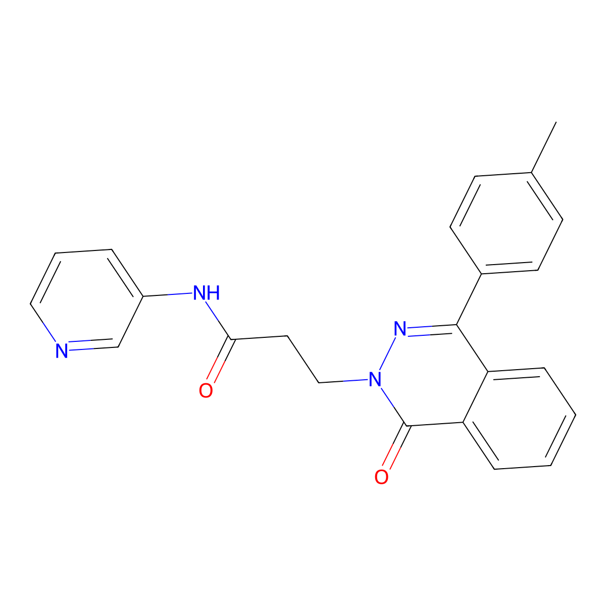 3-[4-(4-methylphenyl)-1-oxophthalazin-2-yl]-N-pyridin-3-ylpropanamide molecular structure, CAS 578003-02-8