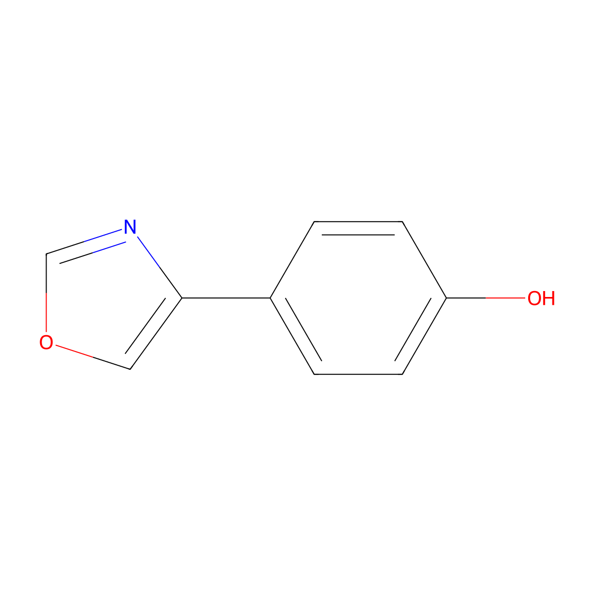 4-(Oxazol-4-yl)phenol molecular structure, CAS 57801-65-7