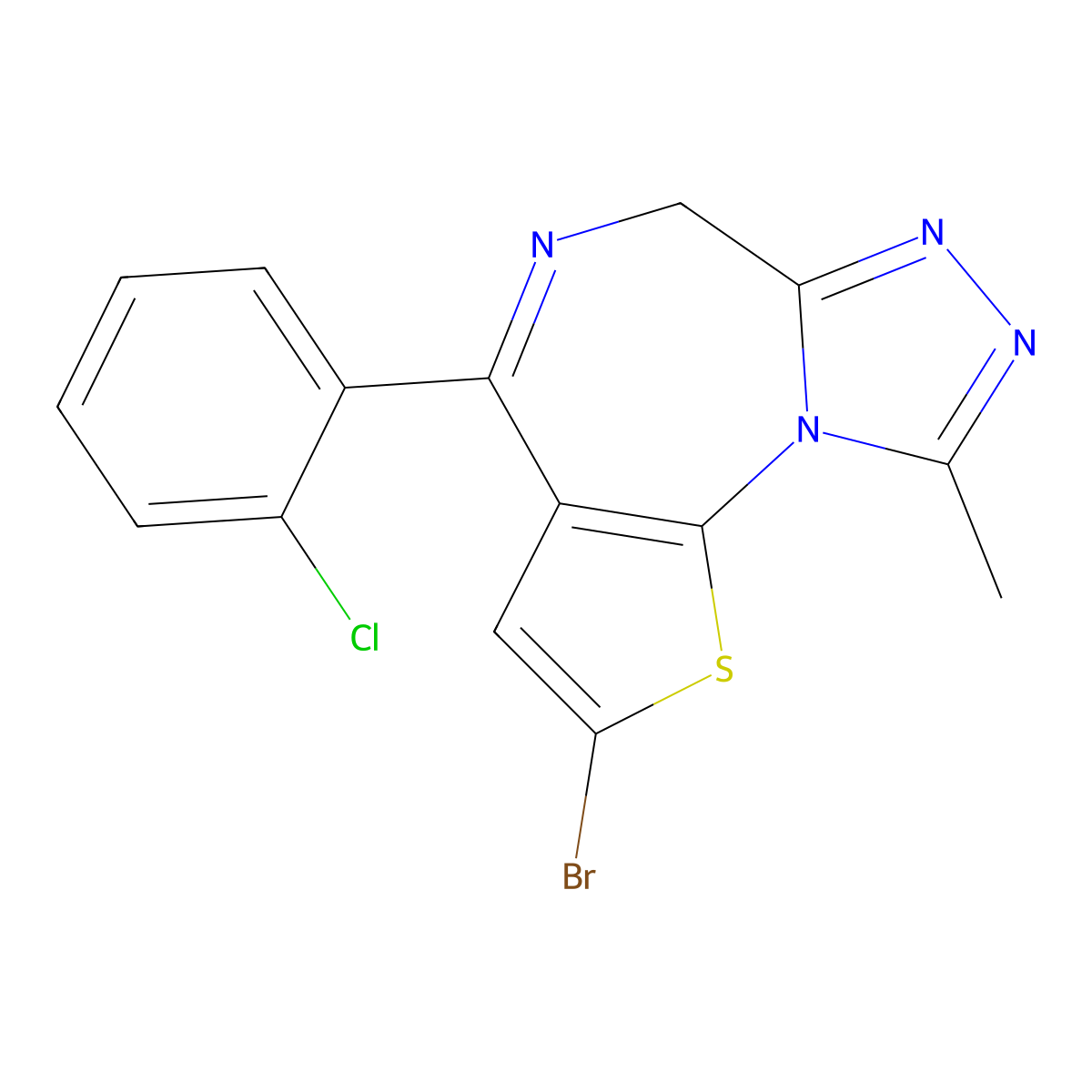 Brotizolam molecular structure, CAS 57801-81-7