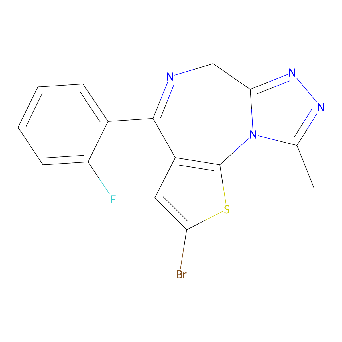 Flubrotizolam molecular structure, CAS 57801-95-3