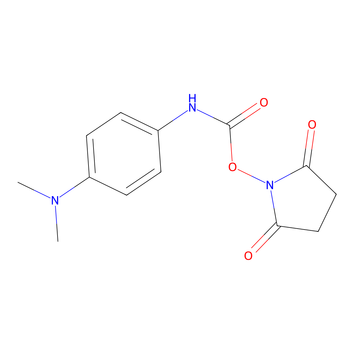 2,5-dioxopyrrolidin-1-yl N-[4-(dimethylamino)phenyl]carbamate molecular structure, CAS 578021-03-1