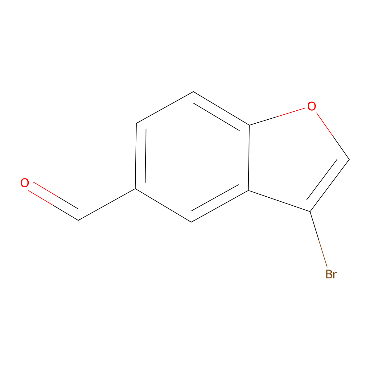3-Bromo-benzofuran-5-carbaldehyde molecular structure, CAS 578028-25-8