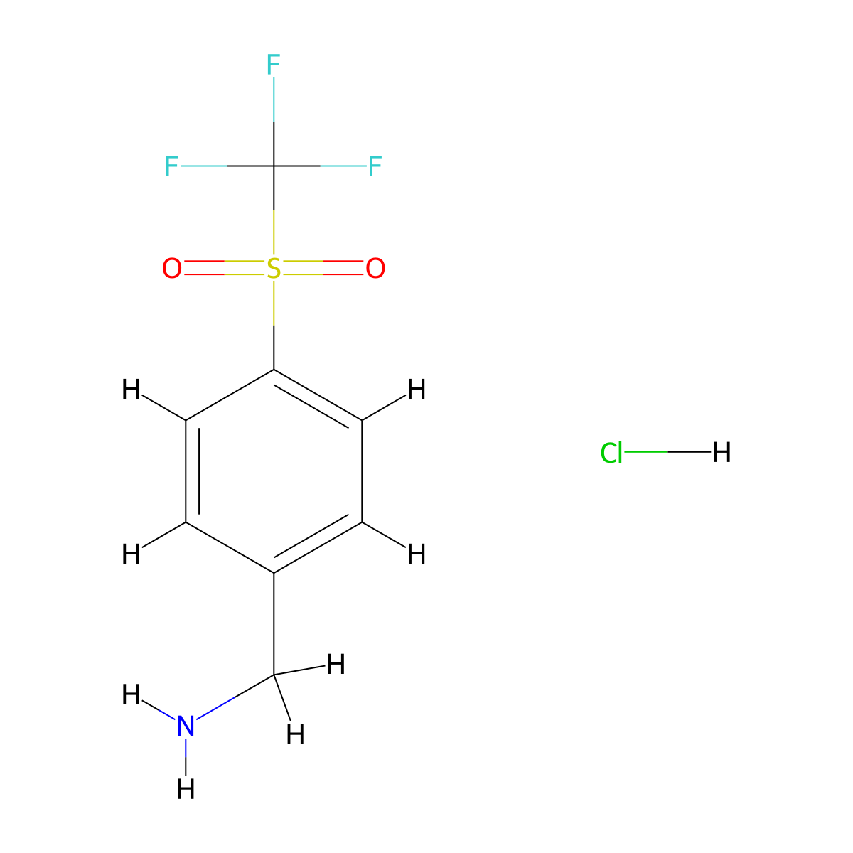4-((Trifluoromethyl)sulfonyl)benzylamine hydrochloride molecular structure, CAS 578028-97-4