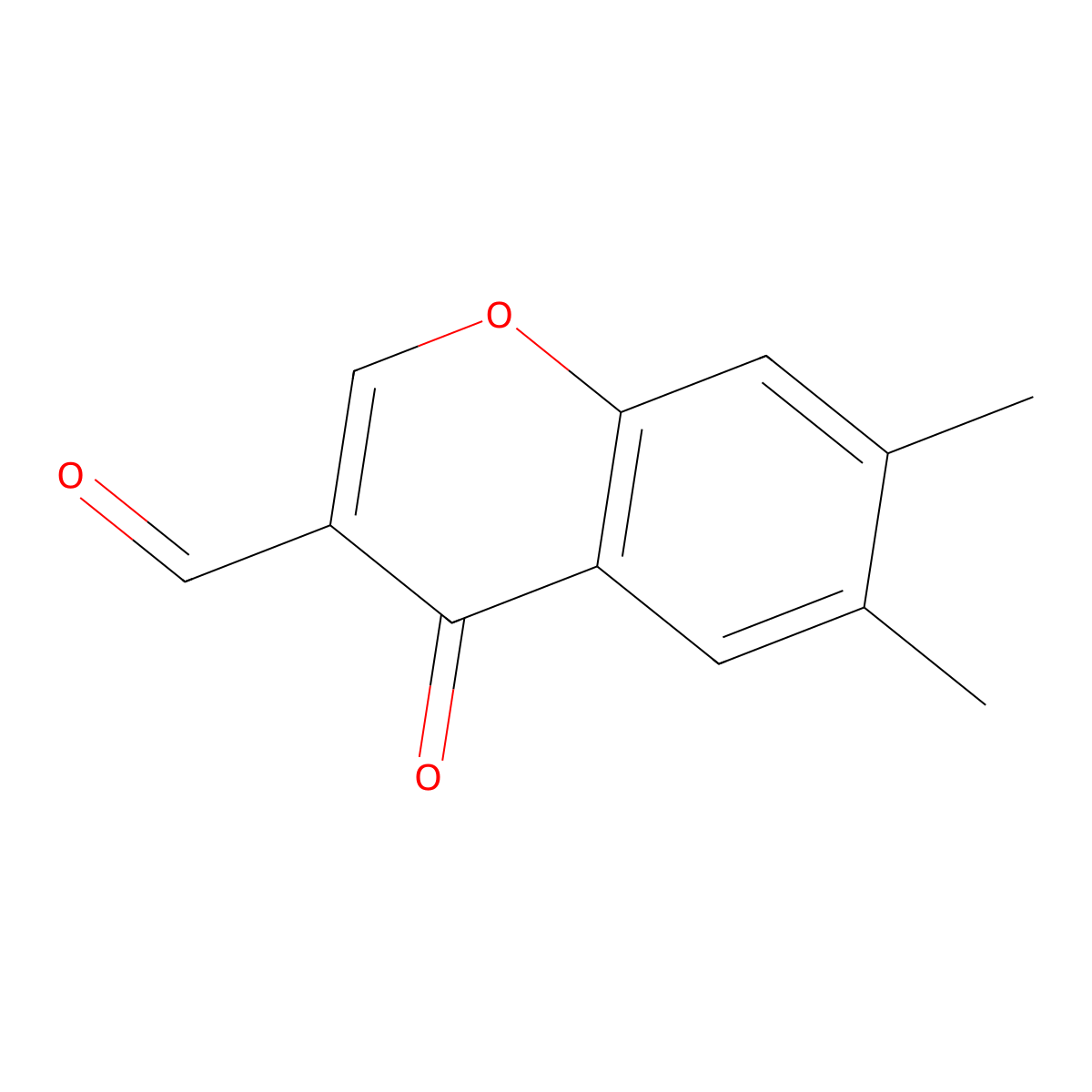 6,7-Dimethyl-4-oxo-4H-chromene-3-carbaldehyde molecular structure, CAS 57803-07-3