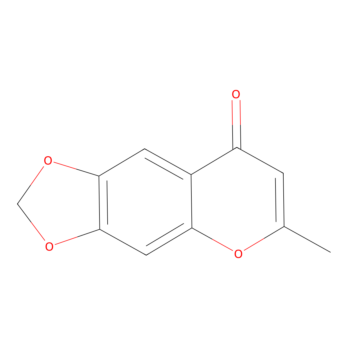 6-methyl-2H,8H-(1,3)dioxolo(4,5-g)chromen-8-one molecular structure, CAS 57803-14-2