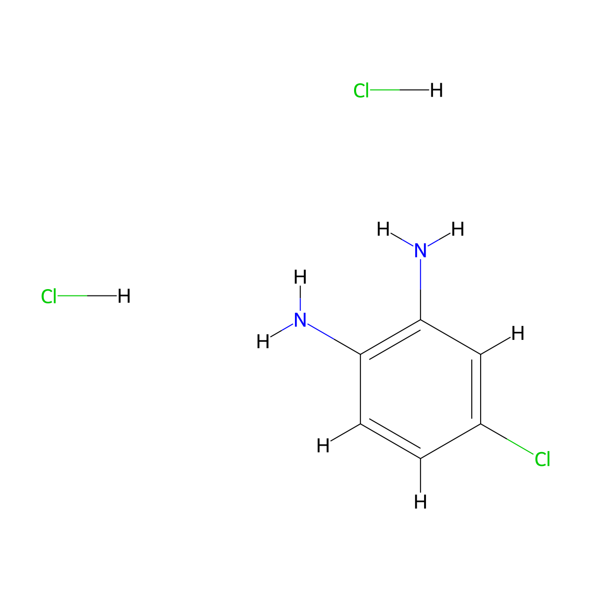 4-Chlorobenzene-1,2-diamine dihydrochloride molecular structure, CAS 57803-83-5